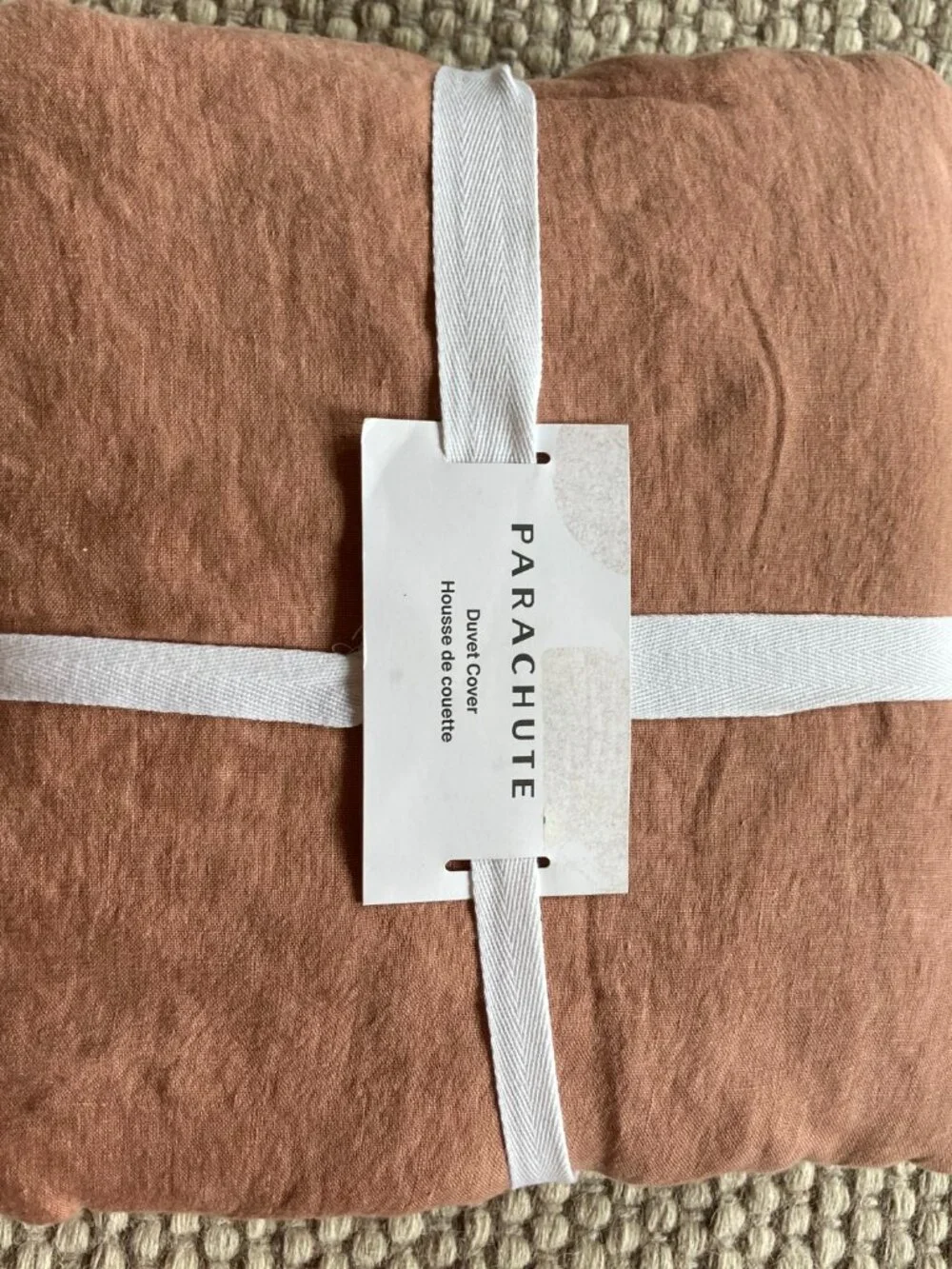 NWT- Parachute Linen Duvet Cover - King Size- Color: Clay
